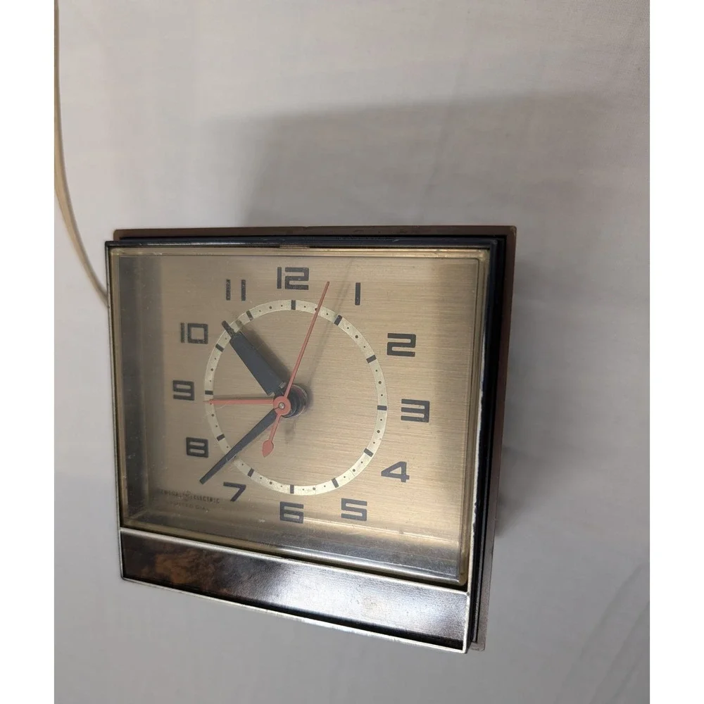 GE General Electric Alarm Clock Works Vintage